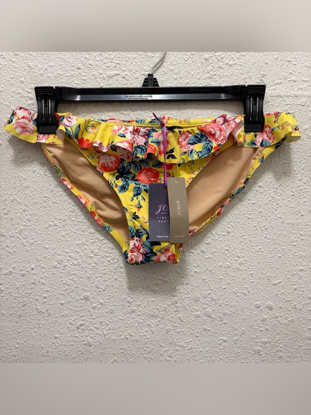 J. Crew J0904 Liberty Magical Bouquet Ruffled Swimsuit Bikini Bottom NWT XS